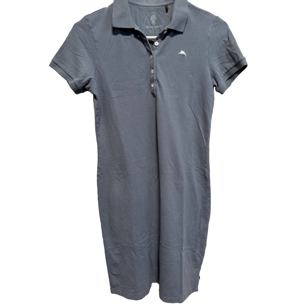 Tommy Bahama Women's Polo Dress Sz XS Blue Cotton Blend